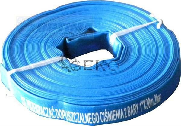 Wąż PCV 1"- 30m(niebieski-smell) 2 BARY