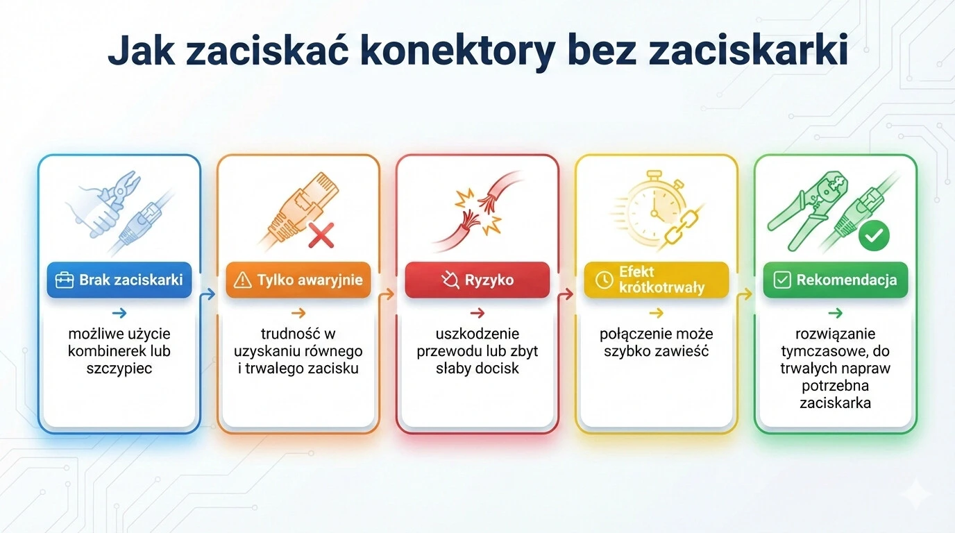 Jak zaciskać konektory bez zaciskarki?