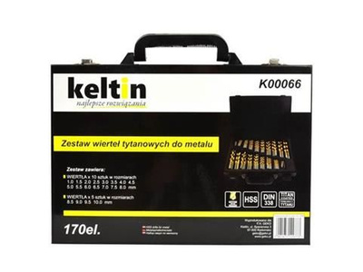 Zestaw wierteł tytanowych do metalu 170el.