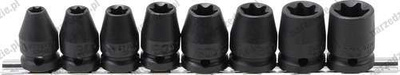 Nasadki 1/2", E10-E24, 8 szt.