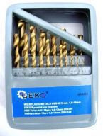 Komplet wierteł 19el.1-10mm pow.tyt. metalu box