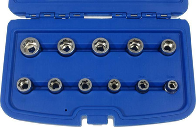 Nasadki wykrętaki  8-19 mm, 11 szt.