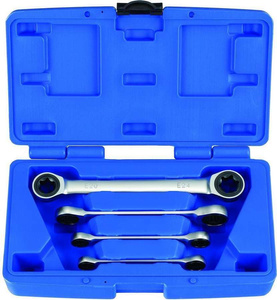 Klucze oczkowe Torx E6-E24, z grzech, 4 szt.