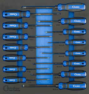 Wkład wózka - wkrętaki, 15 el.