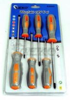 Wkrętaki CRV 6 el. (szaro-pomarańcz)