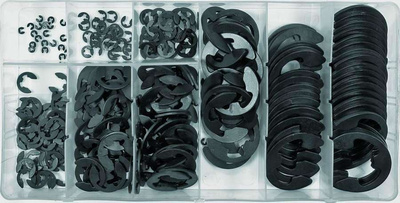 Pierścienie zabezpieczające typu E 300 szt.