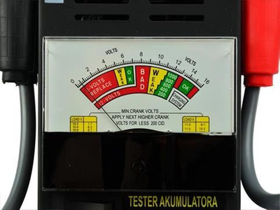 Tester analogowy do sprawdzania akumulatorów 6/12V