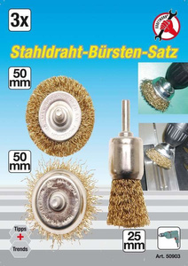 Szczotki druciane, 3 szt.