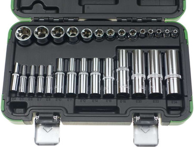 Nasadki Torx  E 4-E24, 28 szt.