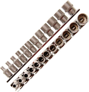 Nasadki 12-kątne,  1/4", 5/32"-9/16", 12 szt.