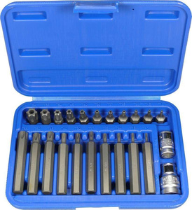 Bity,  23 szt., Torx T10-T50 z otworem
