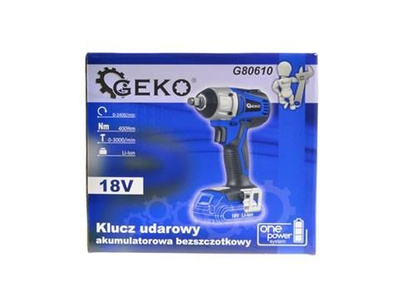 Klucz udarowy akumulatorowy bezszczotkowy 18V 1/2