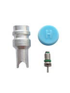 Port adapter HP z zaworkiem M10 x 1.25 do klimatyzacji r134a do wlutowania