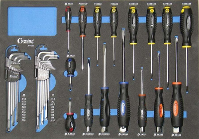 Wkład wózka - wkrętaki, 34 el.