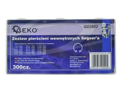 Zestaw pierścieni wewnętrznych Seeger'a 300szt