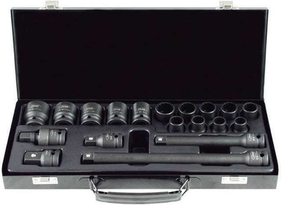 Nasadki 1/2", 10-27 mm, 18 szt.