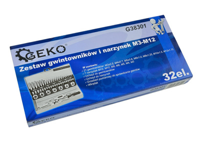 Zestaw gwintowników i narzynek M3-M12 32el. 